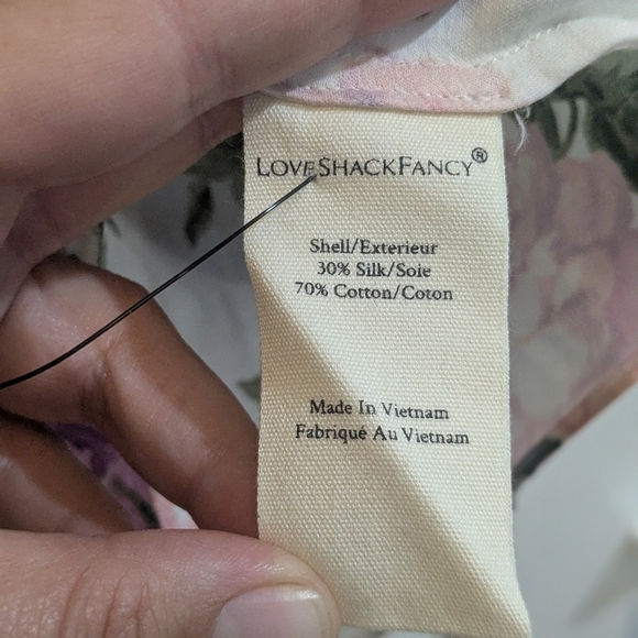 LoveShackFancy Nessa Silk Blend Floral Top - Picture 6 of 6